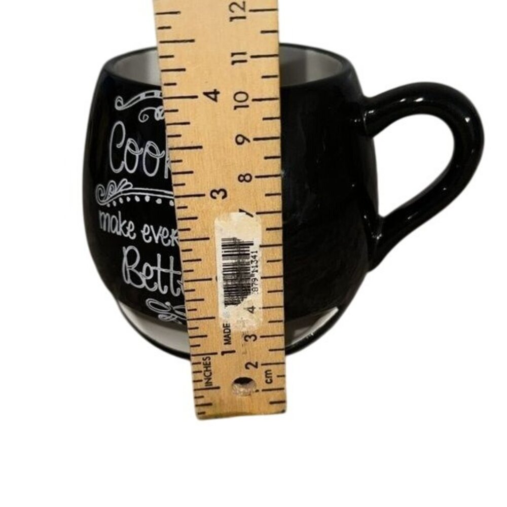 Cookies Make Everything Better Black Ceramic Mug - Picture 6 of 6